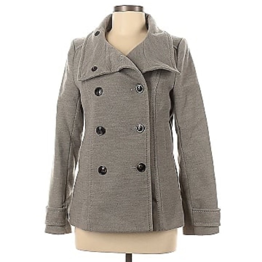 Gray winter pea coat